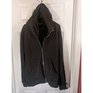 Meitongchen Hooded Jacket Size XXL Black Front Zip Runs Small Warm